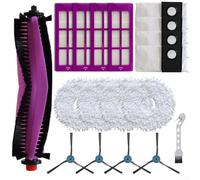 Juego de repuestos para Eureka J15 Pro y Ultra, cepillo principal, cepillos laterales, filtros HEPA, toallitas y bolsas para el polvo, accesorios para limpieza de suelos a fondo (A)