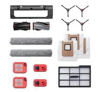 Juego de repuestos para robot aspirador eufy E25/E28 Omni, que incluye cepillo principal con cerdas y goma, cubierta del cepillo, 2 cepillos laterales, filtro lavable y 2 paños de limpieza.