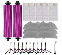 Juego de repuestos para robot aspirador Eureka E20 Plus con cepillo principal, cepillos laterales, filtros y almohadillas de limpieza, accesorios para una limpieza profunda (B)