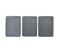 Juego de repujado de arcilla de silicona resistente para patrones intrincados de aretes y texturas, rodillos de textura de silicona