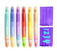 Juego de resaltadores de doble extremo, 6 marcadores de secado rápido de colores, bolígrafos de punta para estudio bíblico, toma de notas y resaltado de texto, bolígrafos de escritura suave para uso