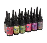 Juego de Resina UV de Resina Epoxi UV, 12 Piezas de Colores Surtidos para un Curado Rápido, Ideal para Hacer Joyas de Bricolaje para Proyectos de Resina UV Transparente de Colores