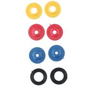Juego de restrictores de flujo de manguera de ducha que ofrece salida seleccionable de 5, 7 o 11 litros por minuto utilizando diseño de sellado plano para roscas de 1/2 pulgada