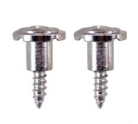 Juego de retenedores de árboles de cuerda con tornillos para guitarras eléctricas para prolongar la vida útil de la cuerda (2 piezas plateadas)