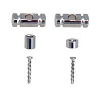 Juego de retenedores de cuerda para guitarra con tornillos de montaje para guitarras eléctricas, plata/negro/dorado, guía de guitarra