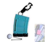 Juego de revistas, divertido soporte portátil para 18 tés, excelente accesorio de golf, gran regalo para golfistas (verde azulado)