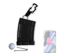 Juego de revistas, divertido soporte portátil para 18 tés, gran regalo para golfistas (negro)