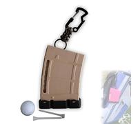 Juego de revistas, divertido soporte portátil para 18 tés, gran regalo para golfistas (tan)