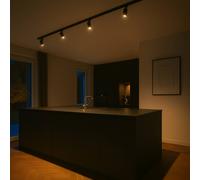 Juego de rieles Calex, 4 focos GU10, negro, longitud 2 m, metal