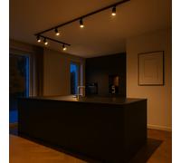 Juego de rieles Calex, 6 focos GU10, negro, longitud 3 m, metal