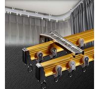 Juego de rieles de aluminio flexible de 3 m, color blanco, perfecto para bahía plana y curva, fácil instalación, ideal para decoración del hogar y espacios de vida modernos