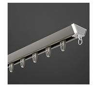Juego de rieles de cortina de 10 pies, 3 rieles individuales para montaje en techo/pared para sala de estar, color dorado champán, sistema divisor versátil para decoración del hogar, fácil instalación