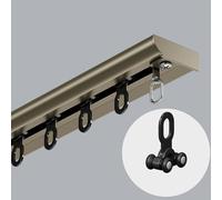 Juego de rieles de cortina de techo, rieles de pared resistentes, diseño flexible y duradero para un deslizamiento sin esfuerzo