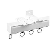 Juego de rieles de cortina flexibles, riel curvado y recto con esquina de 90°, fácil de instalar, divisor de habitación, perfecto para sala de estar, dormitorio y techo de ducha