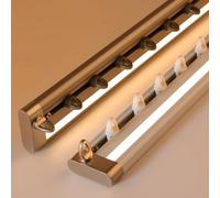 Juego de rieles de cortina LED ajustables silenciosos de aluminio para cortinas, 1,05 m, montaje en techo, varillas divisoras de habitación, solución de iluminación versátil para decoración del hogar