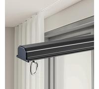 Juego de rieles de cortina montados en el techo de alta resistencia, riel de privacidad de aluminio, sistema deslizante de divisor oculto para un funcionamiento suave y una decoración elegante