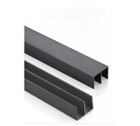 Juego de rieles de puerta corredera de doble canal para armarios y vitrinas, accesorios de rueda de aleación de aluminio