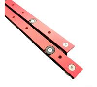 Juego de rieles en T de aleación de aluminio y barra de inglete para sierra de mesa, banco de trabajo de carpintería, 600 mm + 300 mm, plateado (pista en T de 600 mm + barra de inglete de 450 mm (rojo