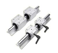 Juego de rieles guía lineales SBR16, 2 uds., lineal 200mm-1500mm con 4 Uds. De bloques SBR16UU, movimiento suave for pieza CNC Movimiento de precisión(400mm)