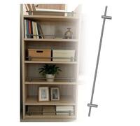 Juego de rieles inclinables, barra de barandilla, barra de barandilla de estante flotante de 11-43 pulgadas de largo, barandilla decorativa(Gray,32cm (12.60 inches))