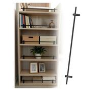 Juego de rieles inclinables, barra de barandilla, barra de barandilla de estante flotante de 11-43 pulgadas de largo, barandilla decorativa(Black,102cm (40.16 inches))