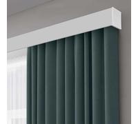 Juego de rieles para Cortinas 3 en 1 con Cenefa Ajustable de 17 m (1,2 m/3,9 pies), Color Blanco, para Pared y Ventana, fácil instalación, decoración del hogar.