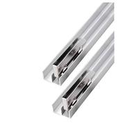 Juego de rieles para puerta corrediza, doble riel de aleación de aluminio para puertas correderas de vidrio y ventanas, ideal para armarios y armarios de cristal