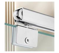 Juego de rieles para puertas correderas de alumini Kit de rieles for puertas corredizas vidrio con rodillos 4 ruedas for 5-8 mm 50-400 cm Plata champán(Silver,380cm/149.6in)