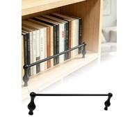 Juego de rieles protectores for estantes de aleación de aluminio, valla decorativa inclinable for estantes abiertos, barra for gabinete de cocina for evitar que se caigan artículos(Black,51cm/20.1in)
