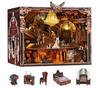 Juego de rincón de libros de bricolaje, colección de mundo miniatura, rompecabezas 3D estético, decoración de estantería y kit de pasatiempos de atención plena para bibliófilos (Phantom of The Opera