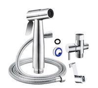 Juego de rociador de bidé de mano for inodoro, grifo de bidé de mano de acero inoxidable for baño, rociador de mano, cabezal de ducha autolimpiante(3 Pcs)