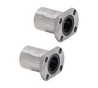 Juego de Rodamientos de Movimiento Lineal, 40 Mm de Diámetro LMH25UU, 2 Piezas de 25 Mm de Diámetro Interior, Casquillo de Rodamientos de Bolas con Brida Elipse para Máquina