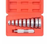 Juego de rodamientos métricos y anillos de sello - 9 discos - Caja de eje - Kit de sello universal de aluminio para rodamientos de ruedas de automóviles