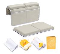 Juego de rodilleras de baño con coderas, almohadilla de rodillas de 1.75 pulgadas de grosor y soporte de codo para soporte de rodilla y brazo, alfombrilla grande para bañera con organizador de