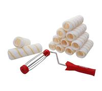 Juego de rodillo tejido de alto rendimiento y bastidor ProDec de 9" x 1,75" y 13 piezas para pintar con pinturas de emulsión de uso comercial y de bricolaje en paredes y techos interiores, 9".
