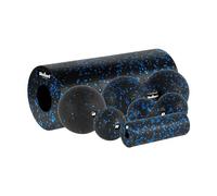 Juego de rodillos de masaje Rebel - Roller, Mini Roller, 2 Bolas, 2 Duoball-e Color Negro y Azul Material EPP RBA-3054-S6