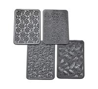 Juego de rodillos de textura de silicona creativos para pendientes y accesorios de arcilla polimérica hechos a mano, almohadilla de textura de silicona para arcilla