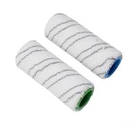 Juego de rodillos limpiadores de suelos duros compatible con kärcher FC3D FC5 FC7 - Cepillos de repuesto de microfibra para eliminar la suciedad profunda, lavable, húmedo y seco, herramientas de doble
