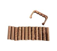 Juego de rodillos para textura de arcilla con 12 rodillos | Herramienta manual dorada para construcción de terrenos de y detalles de cerámica
