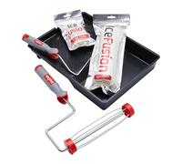 Juego de rodillos ProDec Advance de 6 piezas Ice Fusion de 9 y 4 pulgadas para un acabado ultrasuave Pintar con pinturas de emulsión y satinadas en paredes interiores, techos, madera y metal, 4" 9"