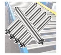 Juego de rodillos transportadores galvanizados de 5 a 1 pulgada, 1.3 pulgadas, 1.5 pulgadas, 2 pulgadas, 2.4 pulgadas de diámetro para aplicaciones de carga suave, ideal para sistemas de transporte y
