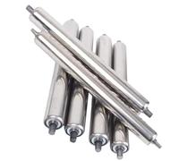 Juego de rodillos transportadores no alimentados de acero inoxidable de 6 a 1 pulgada, 1.3 pulgadas, 1.5 pulgadas, 2 pulgadas, 2.4 pulgadas de diámetro para carpintería - 30.5 cm, 40.6 cm, 71.1 cm