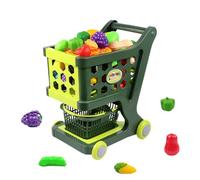 Juego de rol Juguetes de comestibles - Juego de juego de carrito de compras para | Juego de carro de carreras para, juego de rol con estructura estable para cumpleaños, año nuevo, navidad,