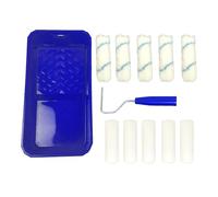 Juego de rollos de pintura completa, 5 rollos de esponja de 30 densidad + 5 cepillos de hilo de algodón, para decoración de pared, techo, pintura y laca