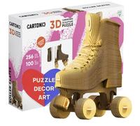 Juego de rompecabezas 3D Cartonic - Roller Skates - Puzzle 3D de cartón - El cartón se convierte en una figura en relieve - Todas las edades - 156 Piece Cardboard 3D Jigsaw Puzzle
