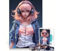 Juego de Rompecabezas Anime Girl No Jigsaw Puzzles 1000 para Fortalecer el Pensamiento Juego de precisión con Bordes Suaves y significativo para Construir Conexiones (38x26cm)