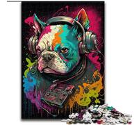 Juego de Rompecabezas de 1000 Piezas Bulldog para Adultos tamaño 50x75cm Padres, Amantes, Amigos - Edad 14+