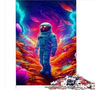 Juego de Rompecabezas de 1000 Piezas, Misterioso Astronauta, Rompecabezas para Adultos, Rompecabezas de Madera, Rompecabezas para Adultos y niños, 1000 Piezas (50x75 cm)
