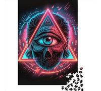 Juego de Rompecabezas de 500 Piezas El Ojo de la Providencia Rompecabezas de Madera Juego Educativo Juguete de desafío 500 Piezas (52x38cm)