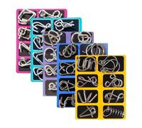 Juego de Rompecabezas de Alambre de Metal, Paquete de 5 Juguetes de Enigma, Rompecabezas educativos entrelazados de 16x12 cm, Juegos de lógica for resolución de Problemas y Enfoque for el hogar